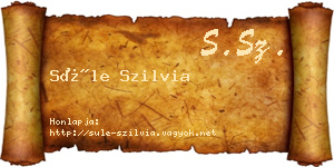 Süle Szilvia névjegykártya