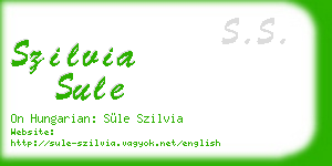 szilvia sule business card