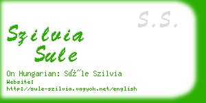 szilvia sule business card